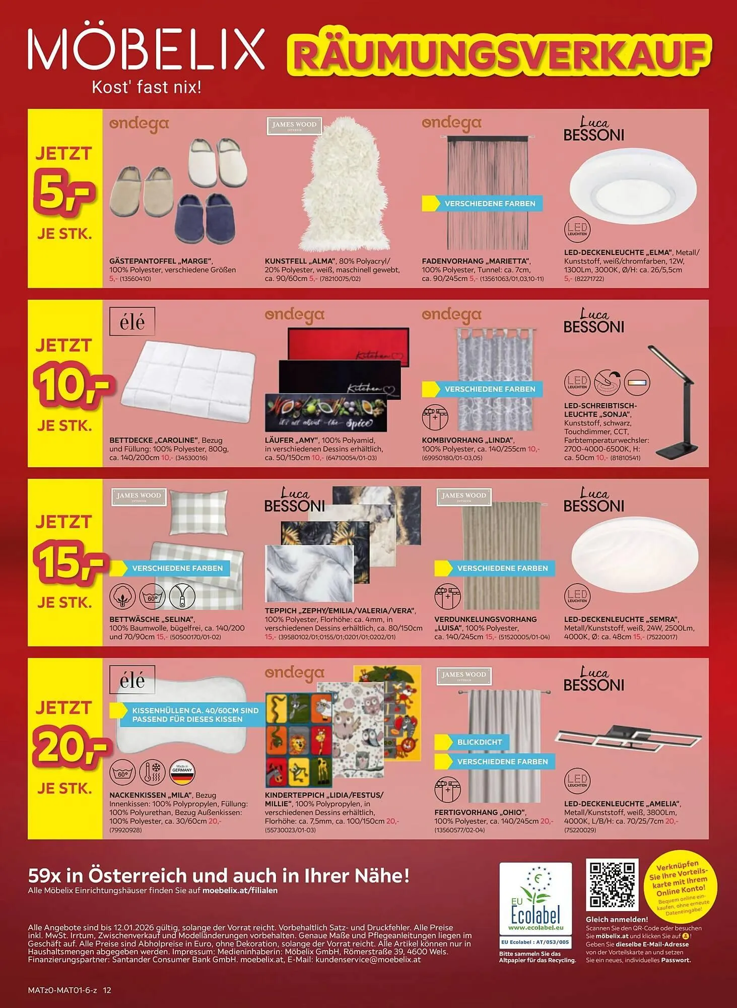 Möbelix Prospekt von 5. Jänner bis 13. Jänner 2026 - Flugblätt seite  12