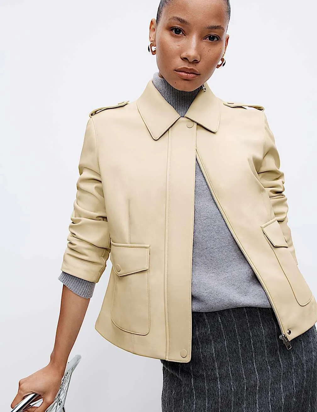 Harrington Kunstlederjacke