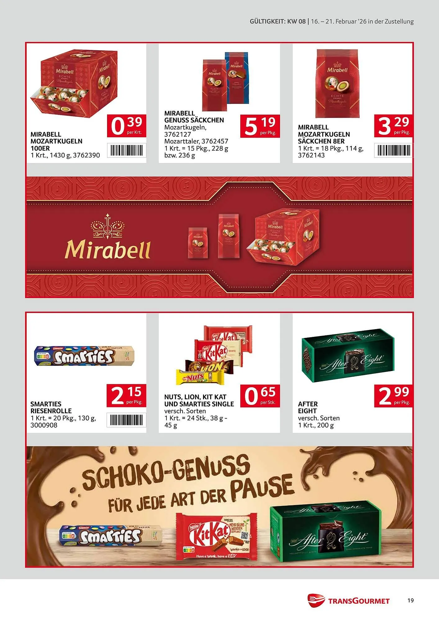 Transgourmet Flugblatt von 16. Februar bis 21. Februar 2026 - Flugblätt seite  19
