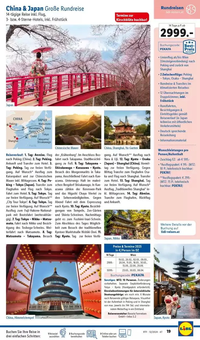 Aktuelle Reiseprospekte Themenprospekt Dezember von 13. Dezember bis 15. Jänner 2025 - Flugblätt seite 19