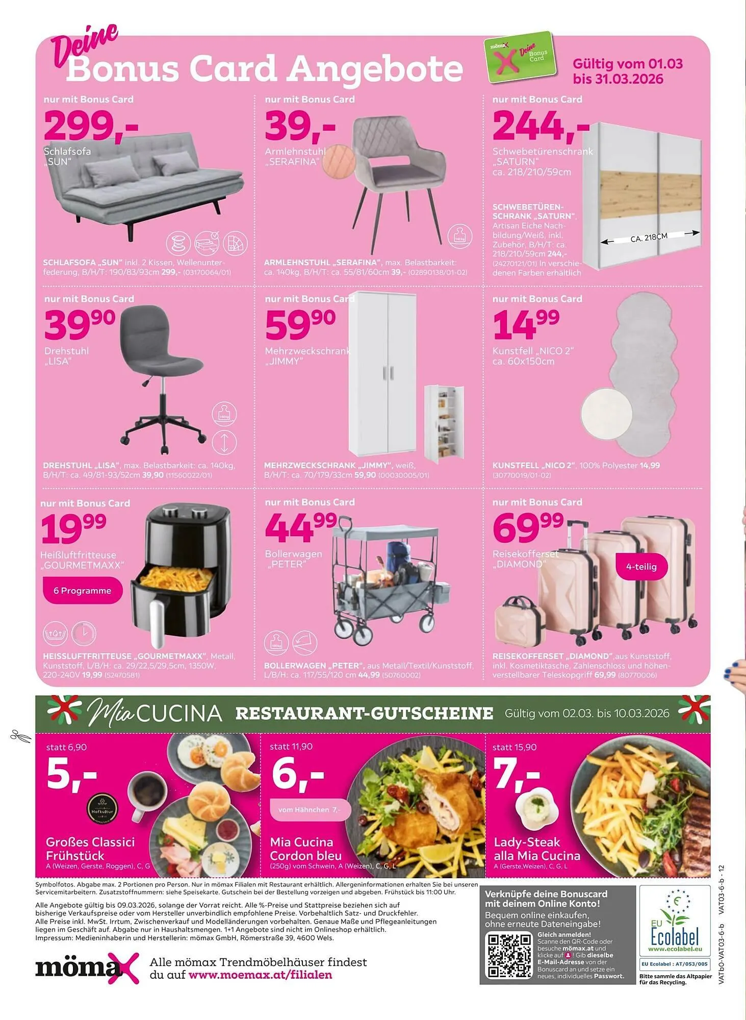 Mömax Flugblatt von 3. März bis 9. März 2026 - Flugblätt seite  12