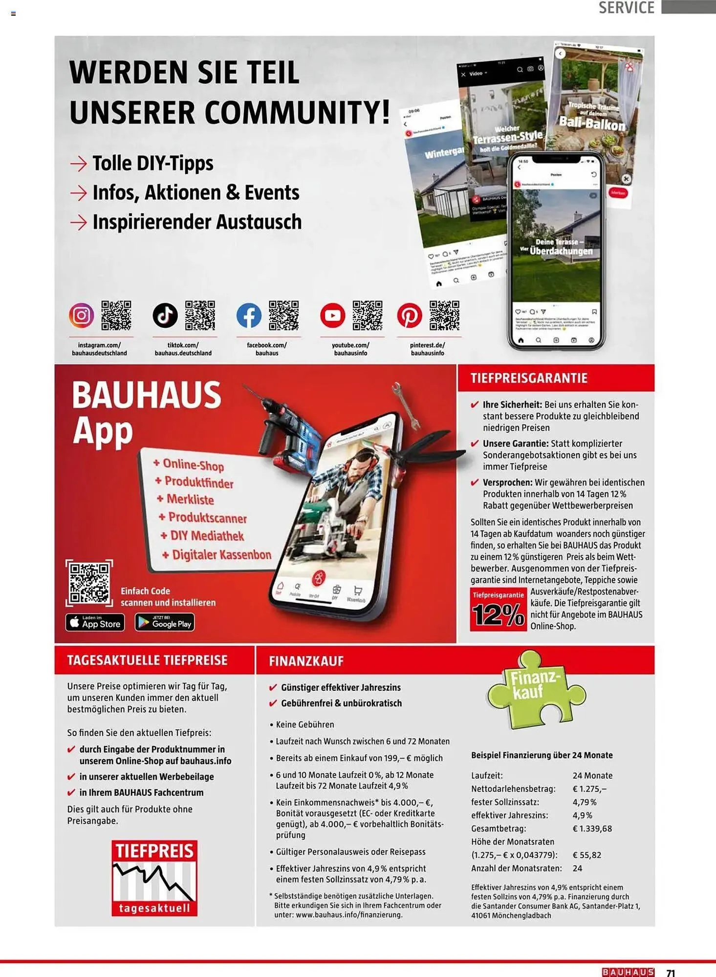 Bauhaus Flugblatt von 4. März bis 31. Dezember 2025 - Flugblätt seite  71