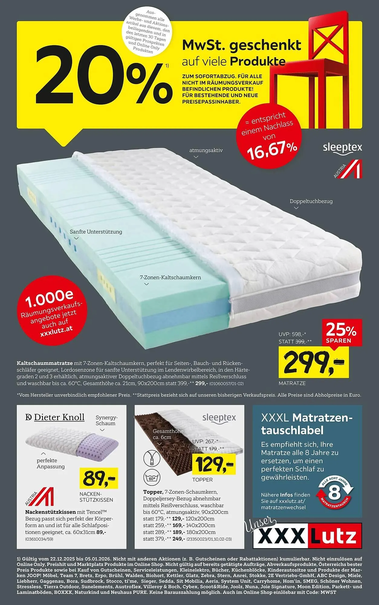 XXXLutz Prospekt von 22. Dezember bis 14. Jänner 2026 - Flugblätt seite  1