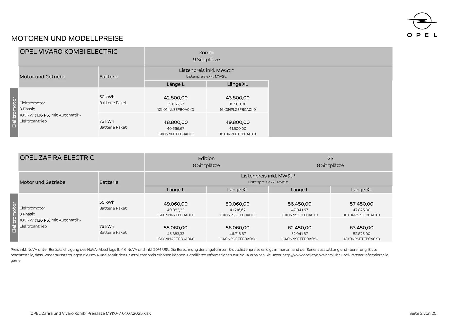 Opel Flugblatt von 18. August bis 18. November 2025 - Flugblätt seite 2