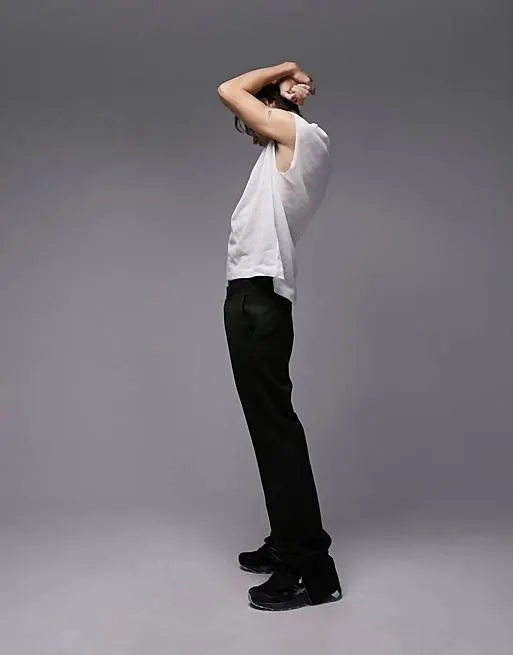 Topman oversized texture singlet in white