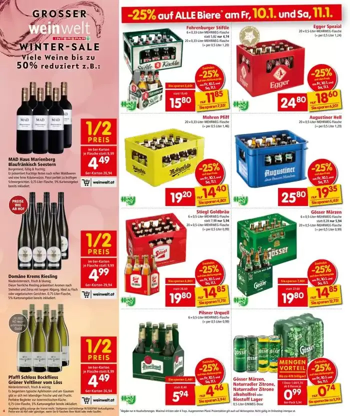 Aktuelle Schnäppchen und Angebote von 7. Jänner bis 14. Jänner 2025 - Flugblätt seite  4