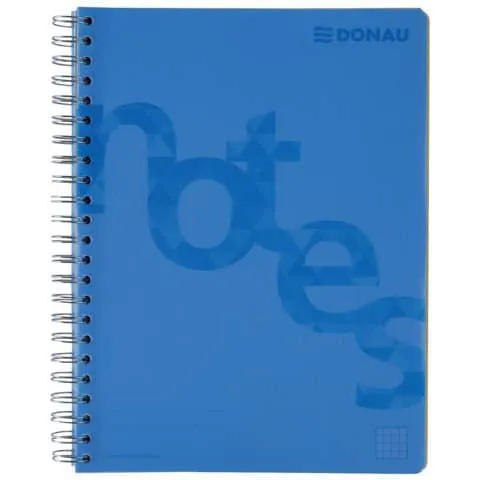 Collegeblock Polypropylen Cover A4 kariert blau 140Blatt 80g DONAU 7525201-10