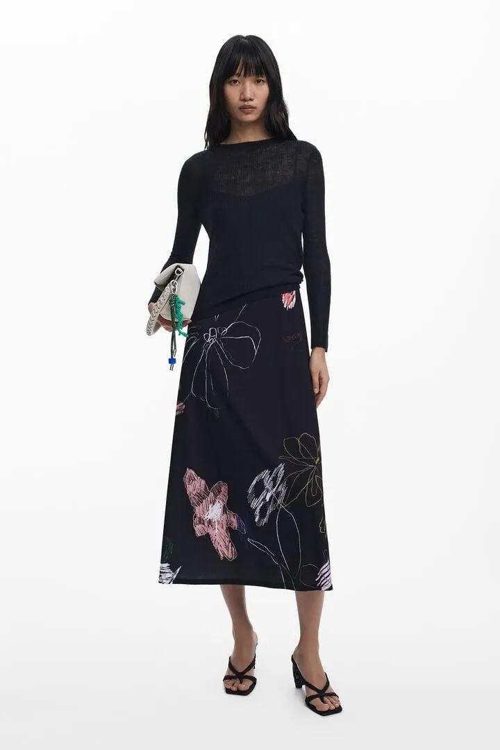 2-in-1-Kleid mit Strichen