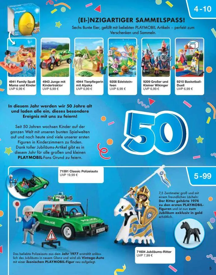 50 Years Of Playmobil von 9. Juli bis 31. Dezember 2024 - Flugblätt seite 5