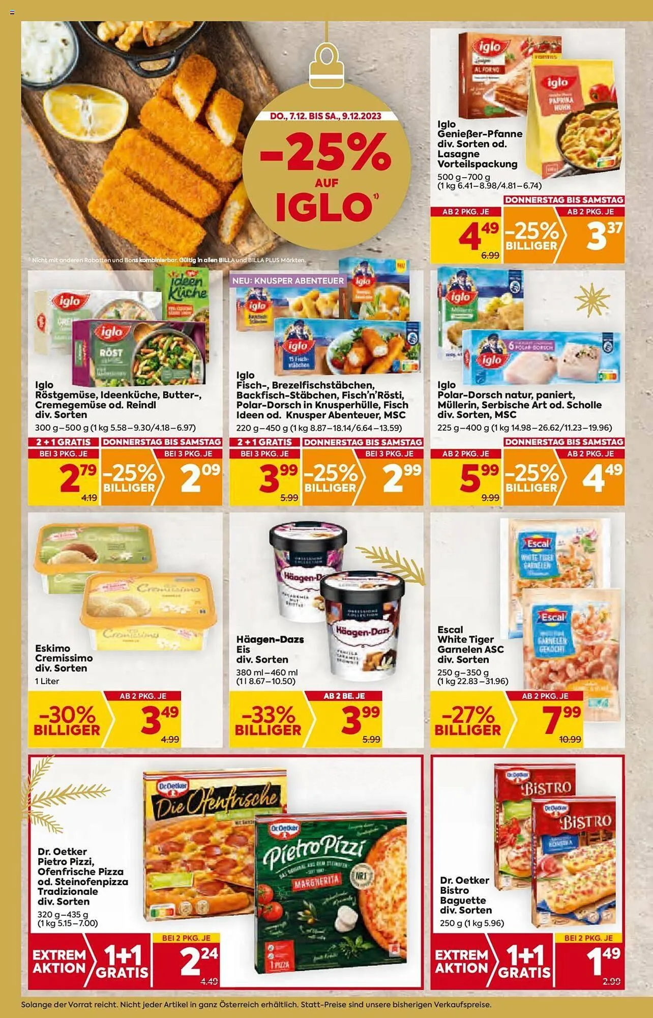 Billa Flugblatt von 7. Dezember bis 13. Dezember 2023 - Flugblätt seite 4