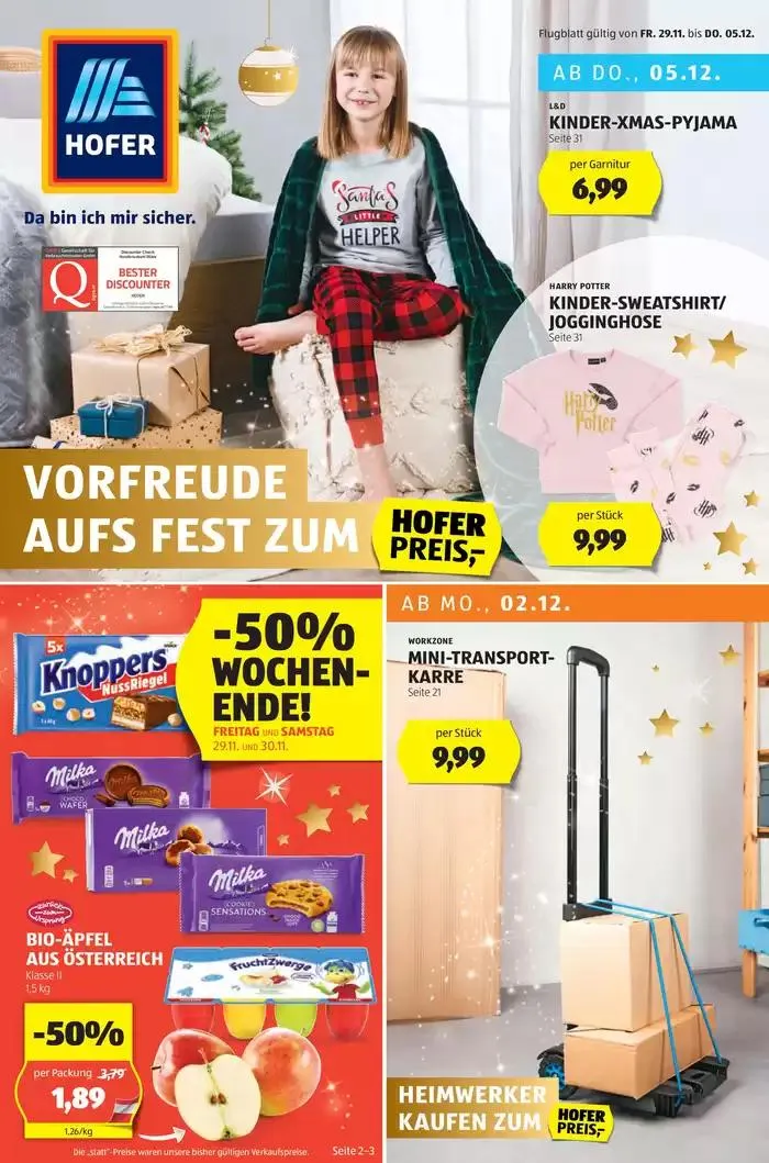 Blättern Sie online im HOFER Flugblatt von 27. November bis 11. Dezember 2024 - Flugblätt seite 1