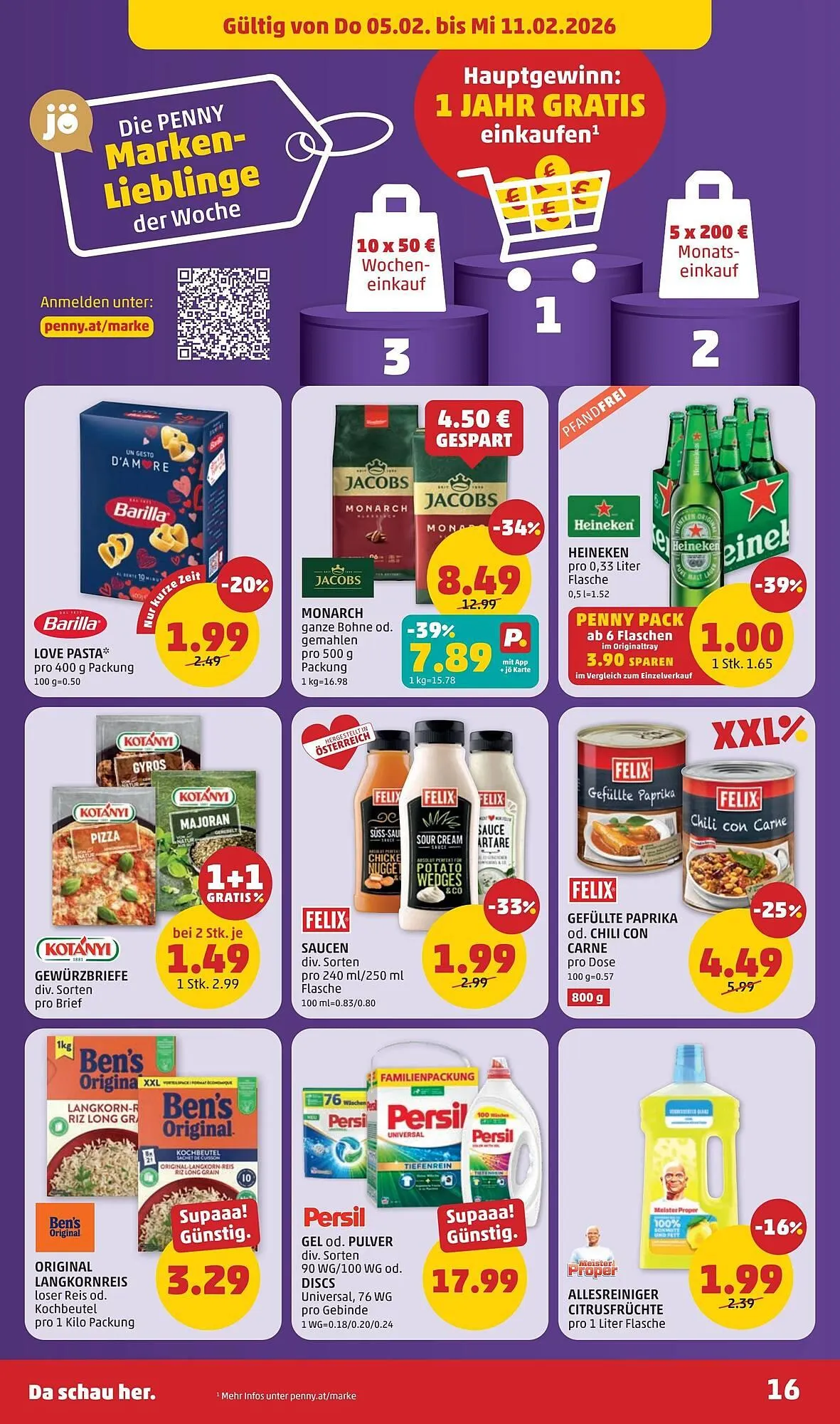 PENNY Flugblatt von 5. Februar bis 11. Februar 2026 - Flugblätt seite  16