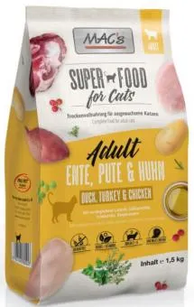 MAC's Cat Adult 1,5kg Beutel mit Ente, Pute und Huhn