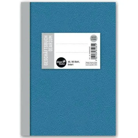 Geschäftsbuch A6 96Blatt liniert blau geleimt URSUS Style 608401010