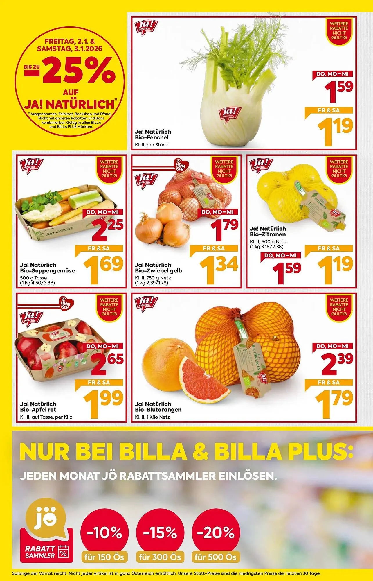 Billa Flugblatt von 2. Jänner bis 7. Jänner 2026 - Flugblätt seite  8