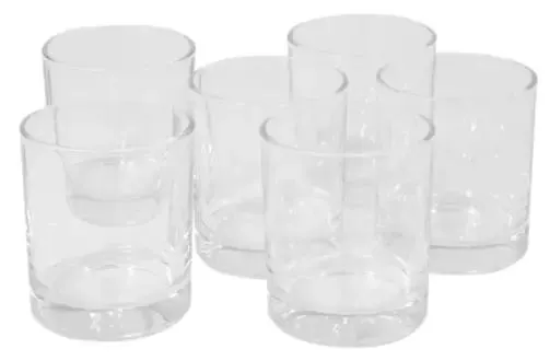 Windlichtgläser, rund, 9 cm, 8 cm Ø, 6 Stück