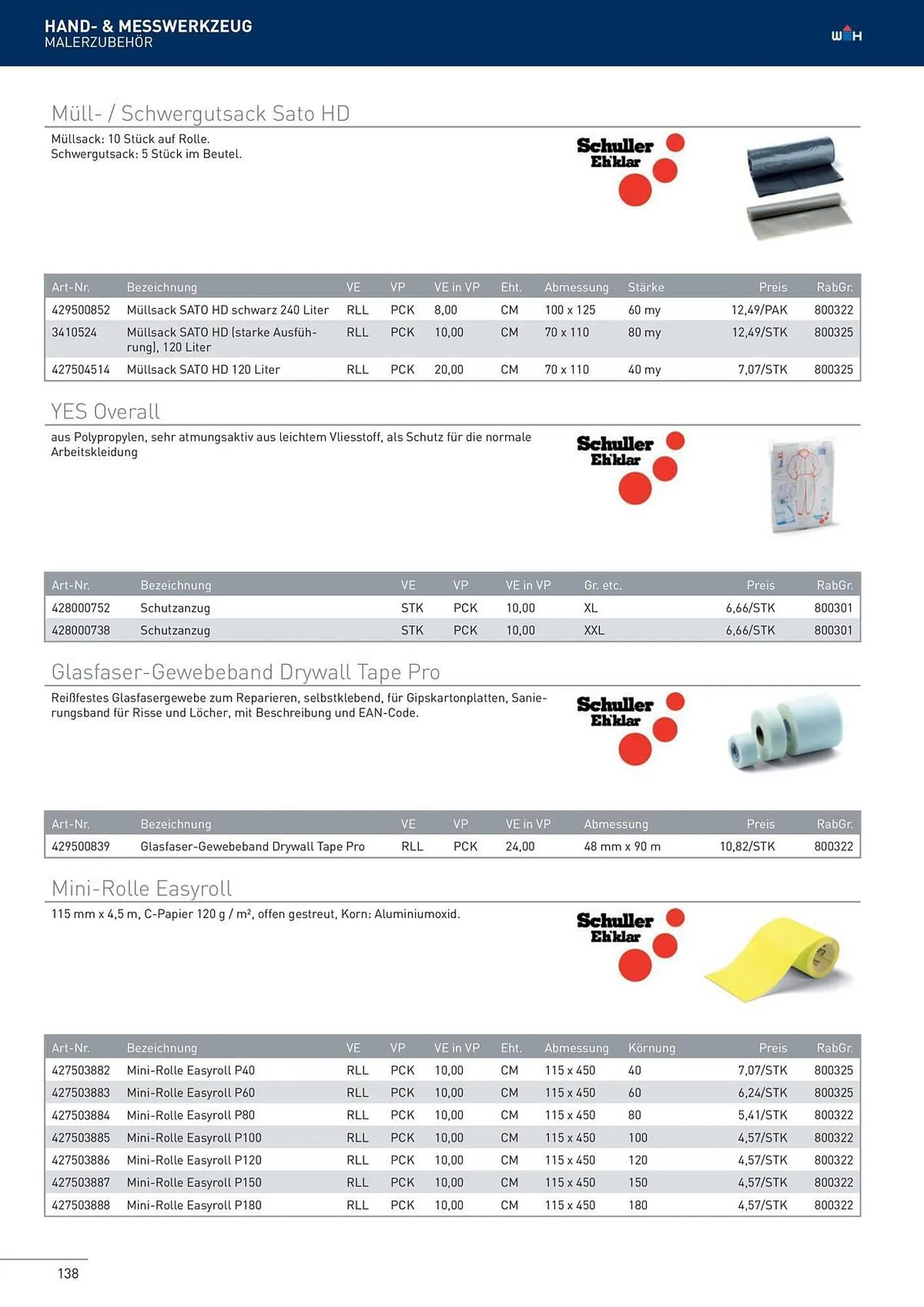 Würth Flugblatt von 22. Februar bis 31. Dezember 2024 - Flugblätt seite 138