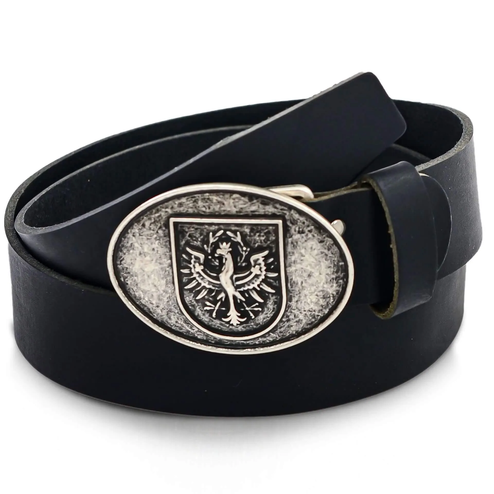 Ledergürtel "Tiroler Adler", Schwarz