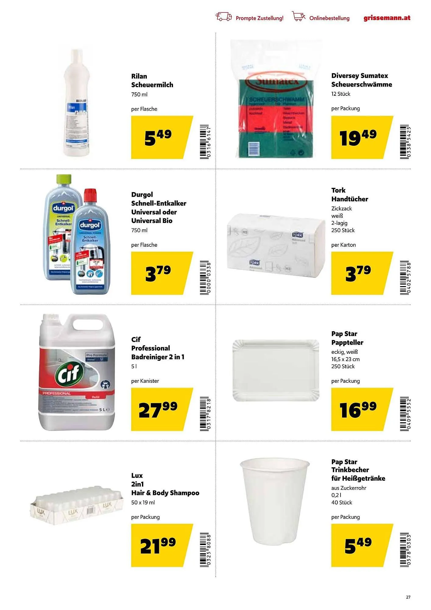 Eurogast Grissemann Flugblatt von 9. Februar bis 21. Februar 2026 - Flugblätt seite  27