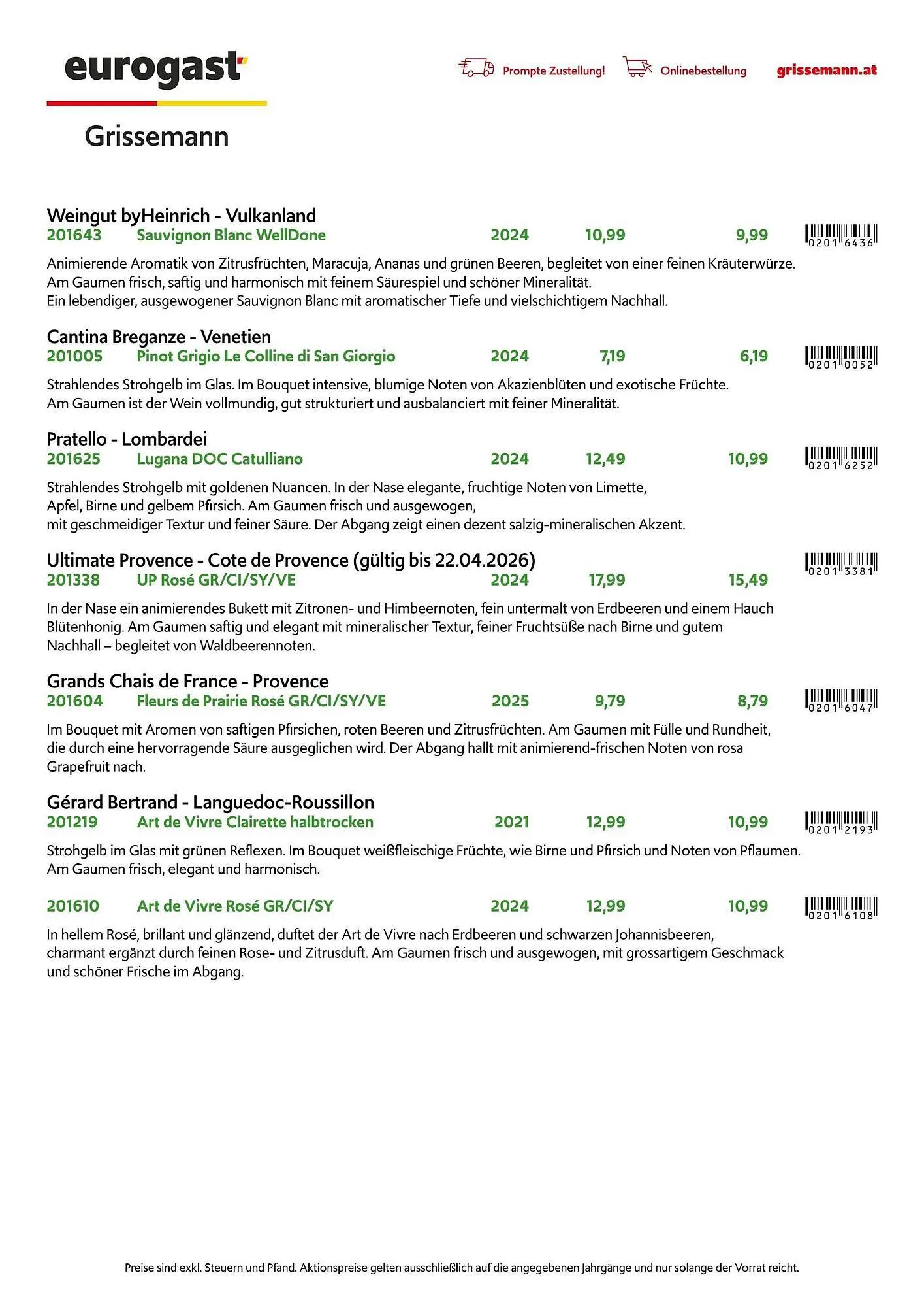 Eurogast Grissemann Flugblatt von 1. April bis 30. April 2026 - Flugblätt seite  4