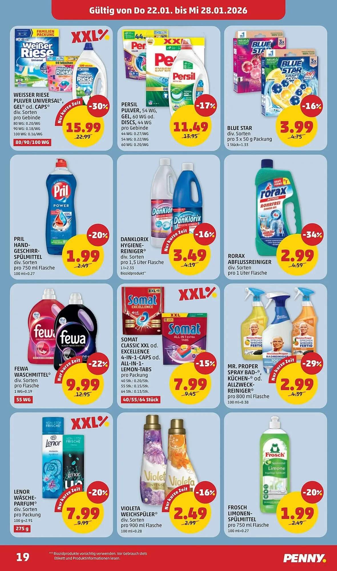 PENNY Flugblatt von 22. Jänner bis 28. Jänner 2026 - Flugblätt seite  19