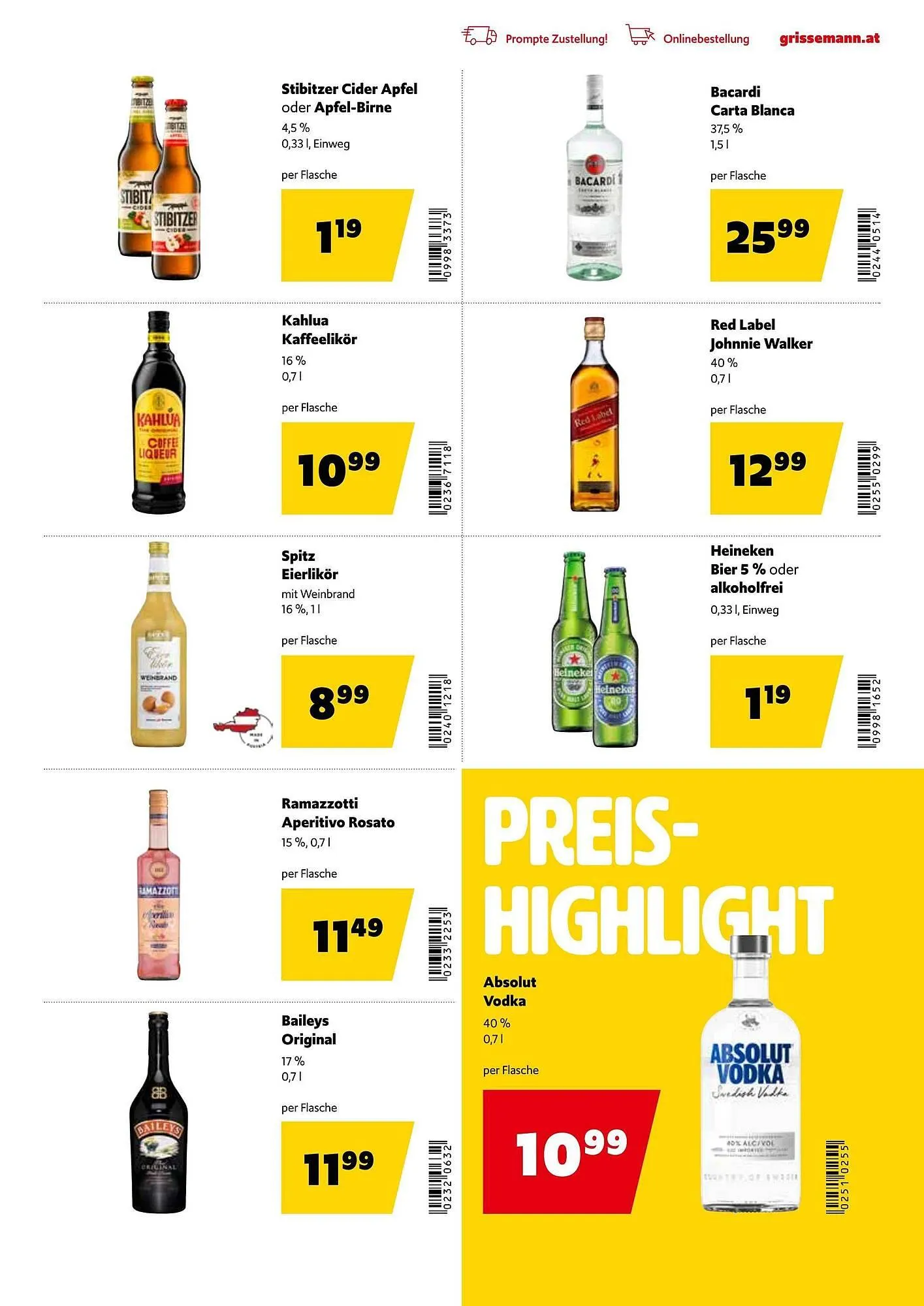 Eurogast Grissemann Flugblatt von 27. Jänner bis 8. Februar 2025 - Flugblätt seite  25