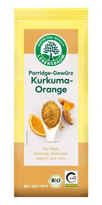 LEBENSBAUM Kurkuma-Orange Porridge-Gewürz 50g