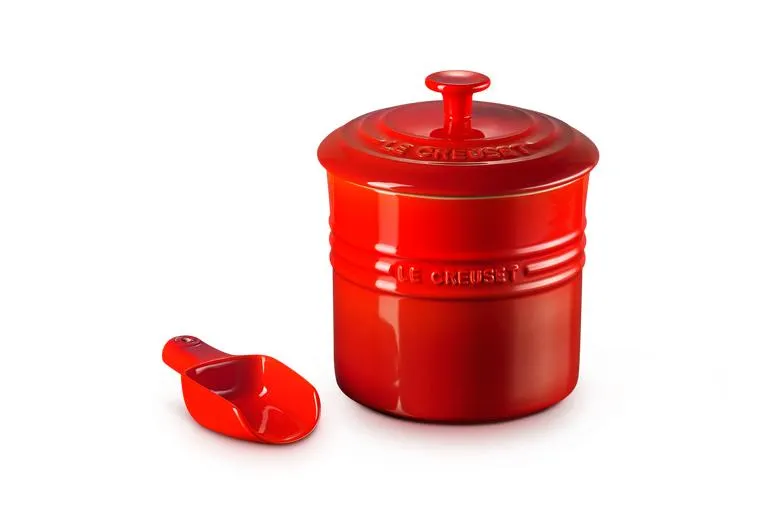 Futter Vorratsdose mit Schäufelchen aus Steinzeug