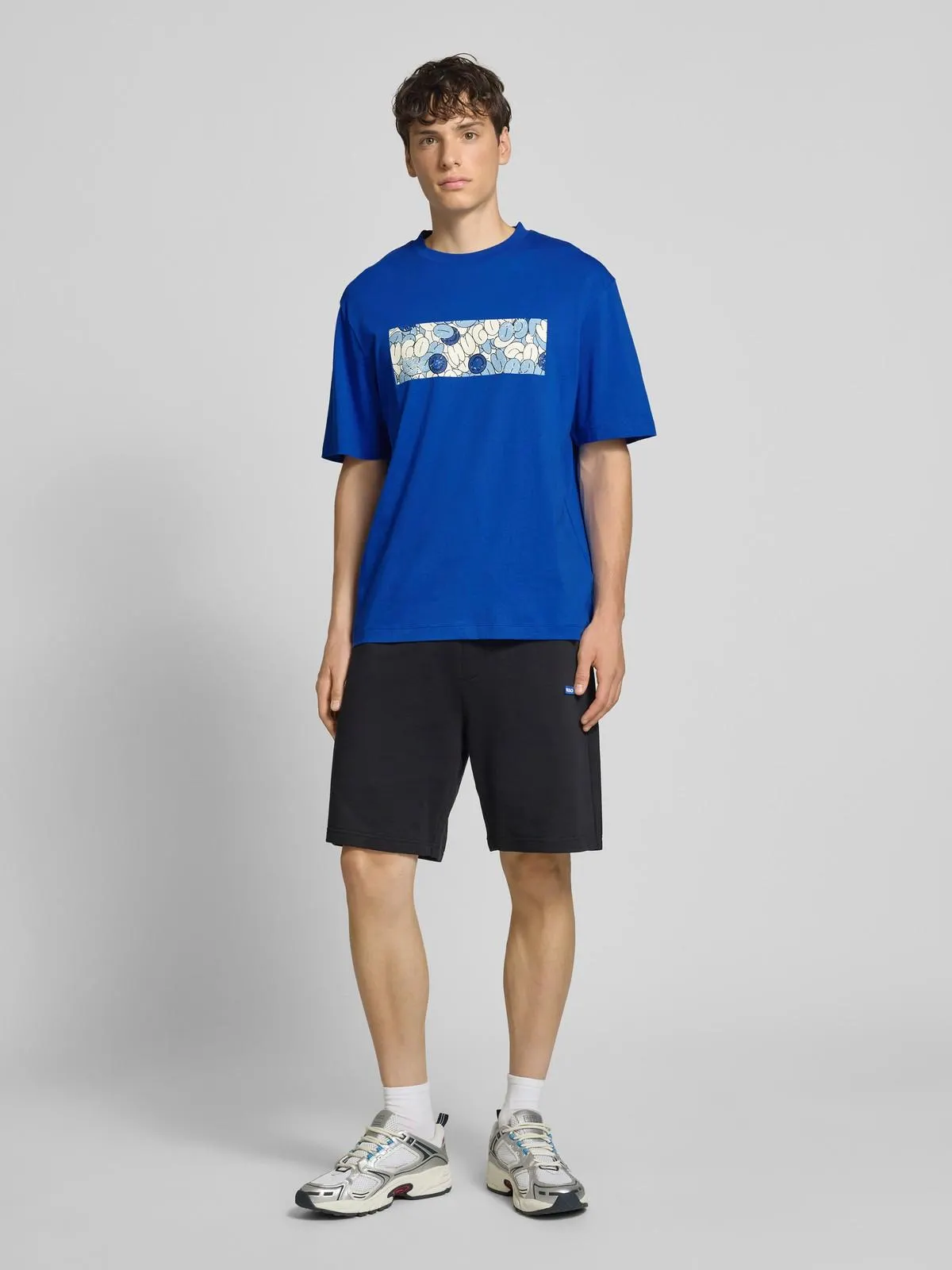 T-Shirt mit Motiv-Print Modell 'Nurix' in royal