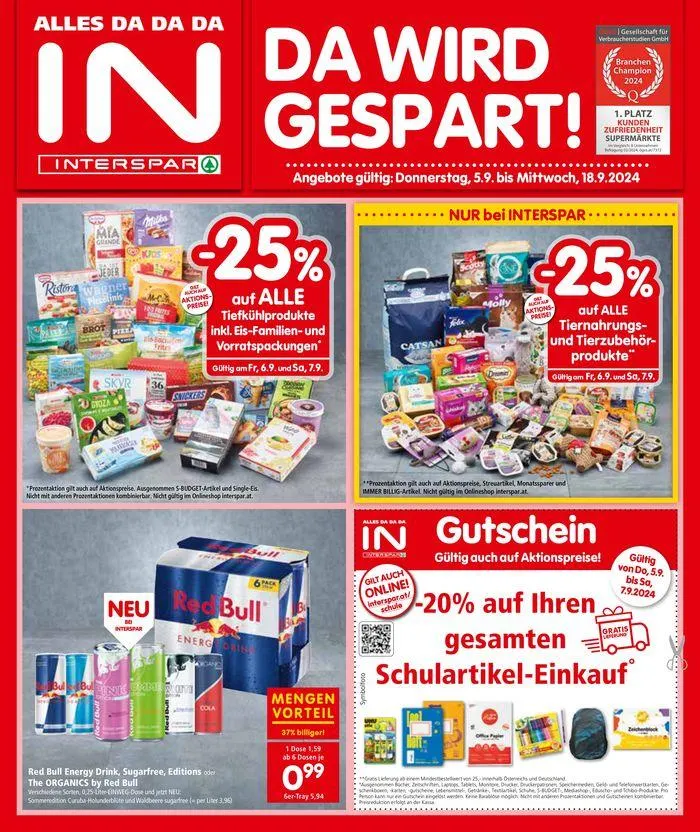 Interspar flugblatt von 3. September bis 17. September 2024 - Flugblätt seite 1