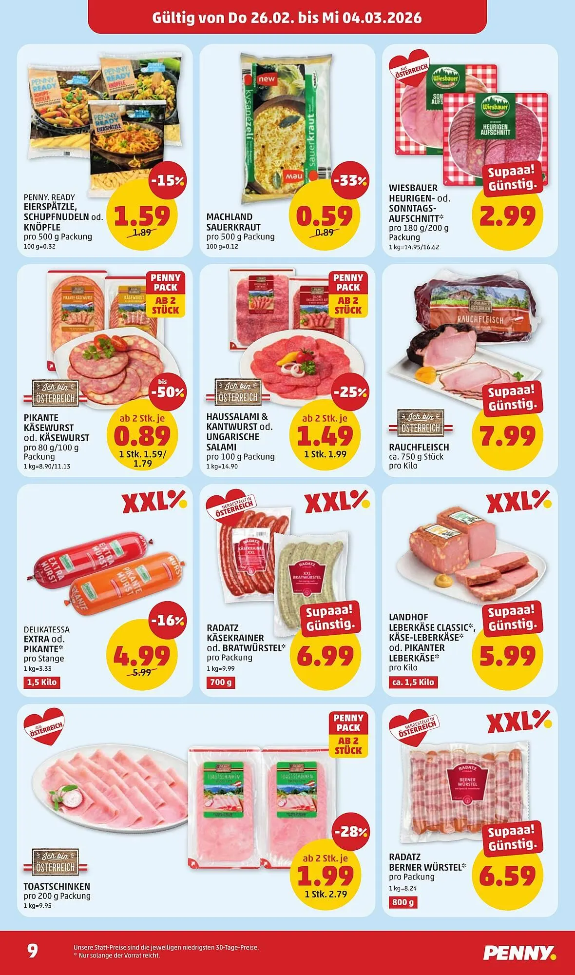 PENNY Flugblatt von 26. Februar bis 4. März 2026 - Flugblätt seite 9