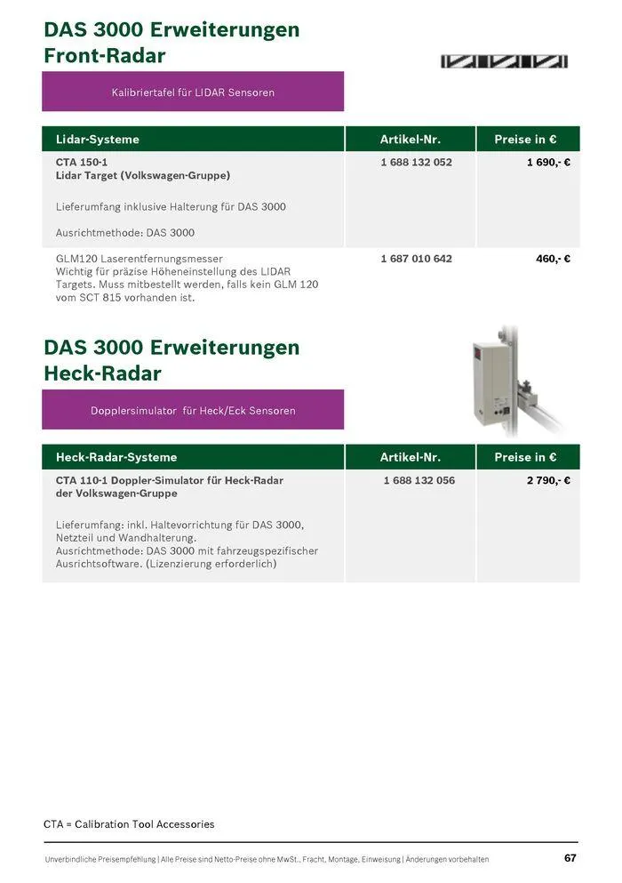 Werkstattausrüstung von Bosch von 21. Mai bis 31. Dezember 2024 - Flugblätt seite  67
