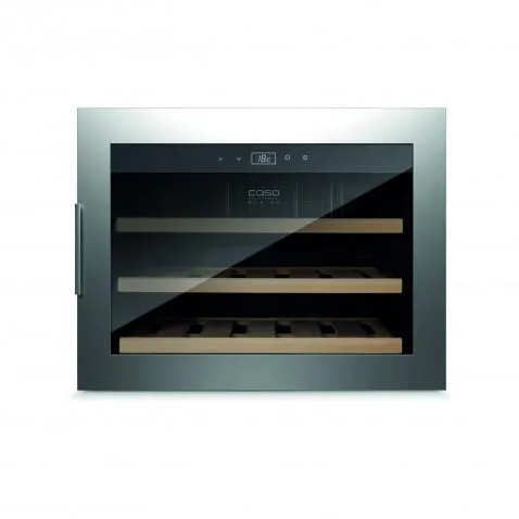 CASO WineSafe 18 EB Inox Einbau Weinkühlschrank für 18 Flaschen