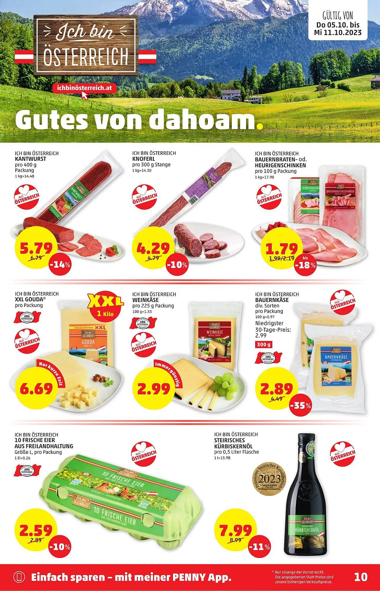 PENNY Flugblatt von 5. Oktober bis 11. Oktober 2023 - Flugblätt seite 10