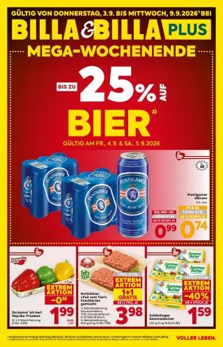 BILLA PLUS Flugblatt von 3. September bis 9. September 2026 - Flugblätt seite  1