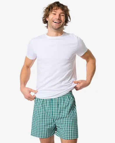 losse herenboxer ruiten groen