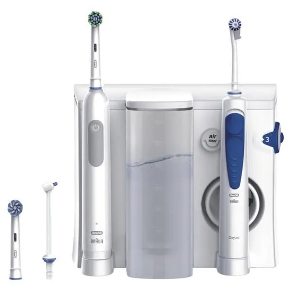 Center OxyJet Munddusche + Oral-B Pro 1 - Weiss-Blau