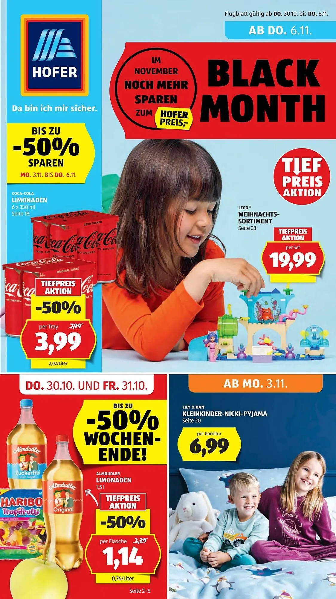 Hofer Flugblatt von 30. Oktober bis 6. November 2025 - Flugblätt seite  1