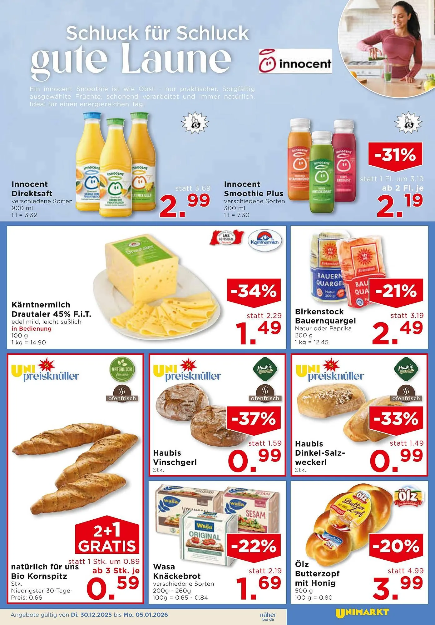 Unimarkt Flugblatt von 30. Dezember bis 5. Jänner 2026 - Flugblätt seite  5