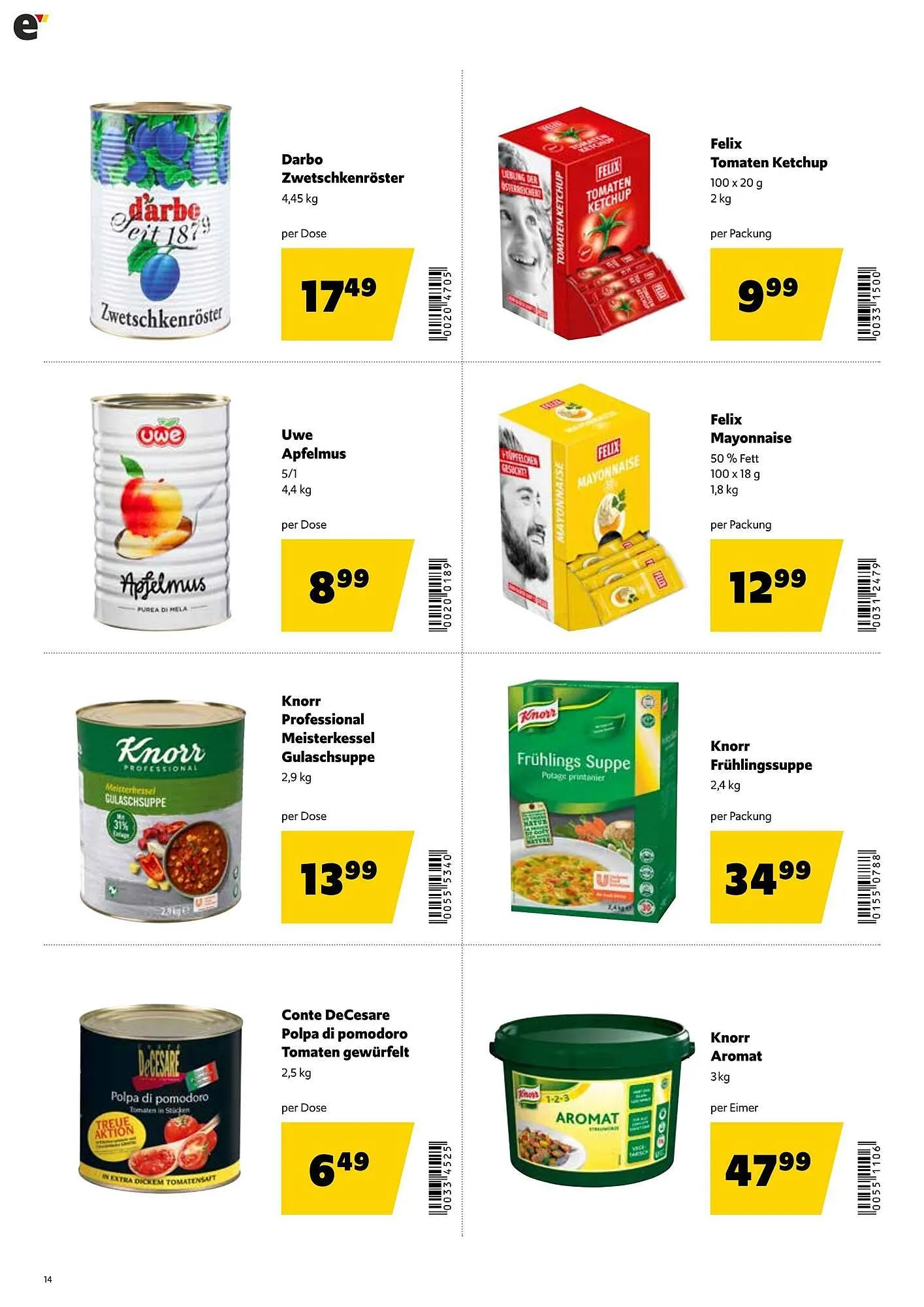 Eurogast Grissemann Flugblatt von 26. Jänner bis 7. Februar 2026 - Flugblätt seite 14