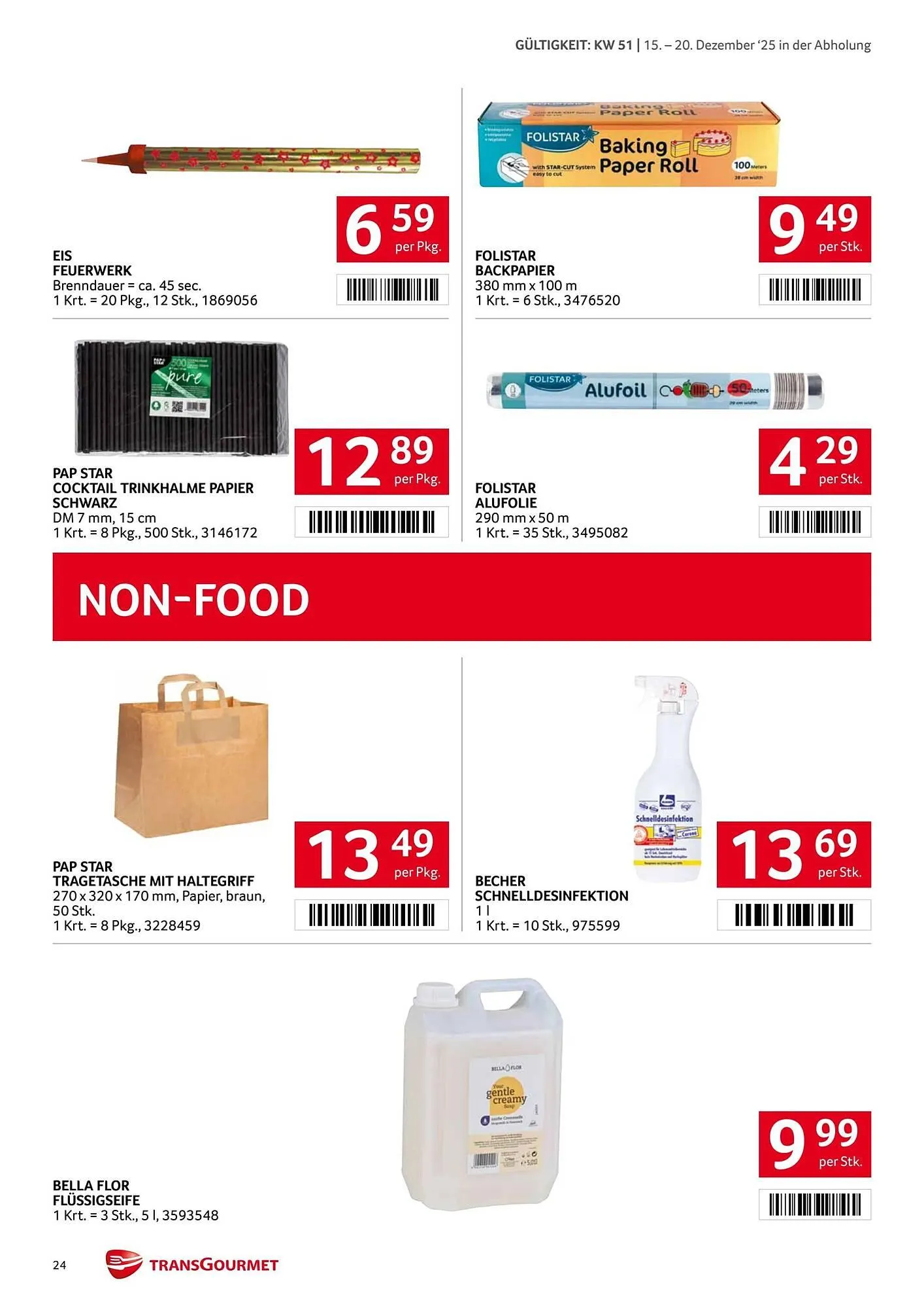 Transgourmet Flugblatt von 15. Dezember bis 21. Dezember 2025 - Flugblätt seite  23