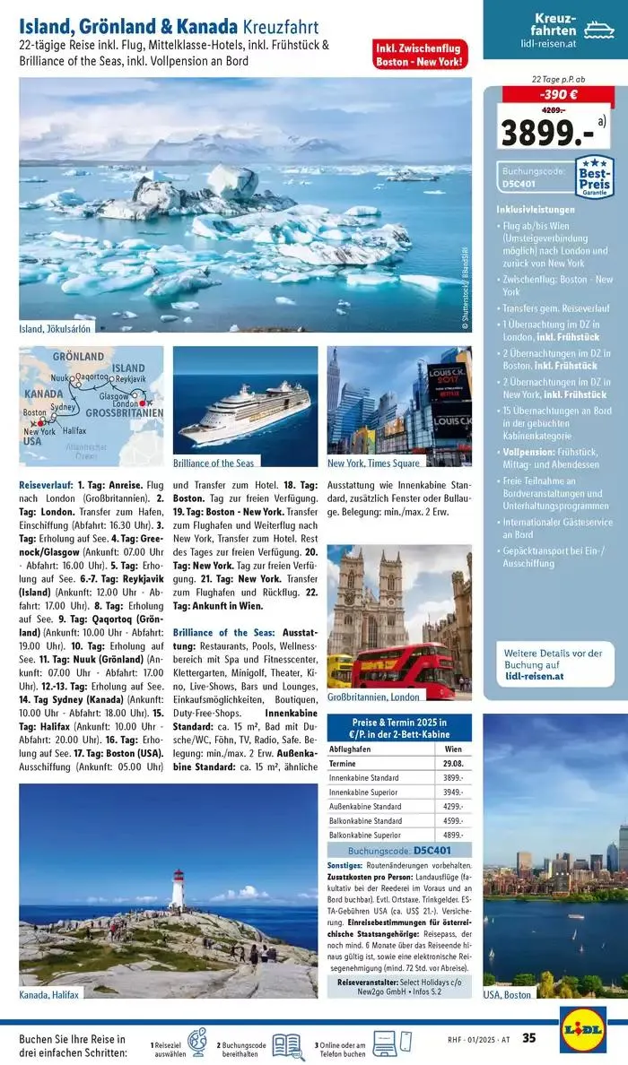 Aktuelle Reiseprospekte Hauptprospekt Jänner von 30. Dezember bis 31. Jänner 2025 - Flugblätt seite  35