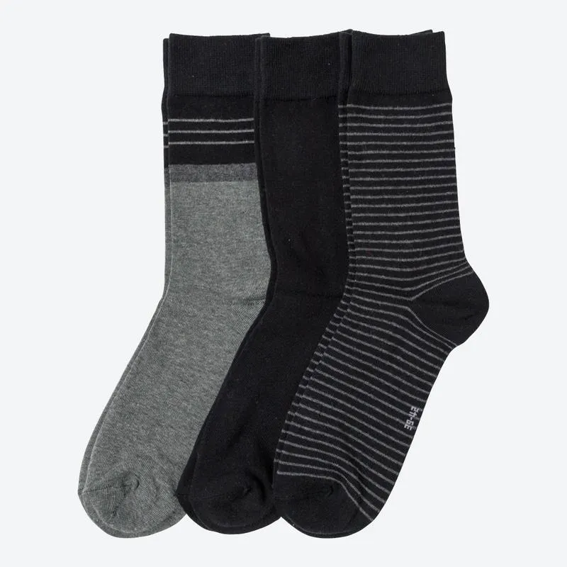 Herren-Socken mit unterschiedlichem Muster, 3er-Pack