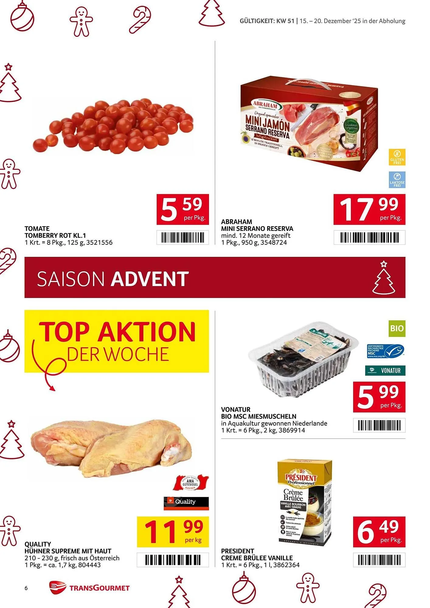 Transgourmet Flugblatt von 15. Dezember bis 21. Dezember 2025 - Flugblätt seite  6