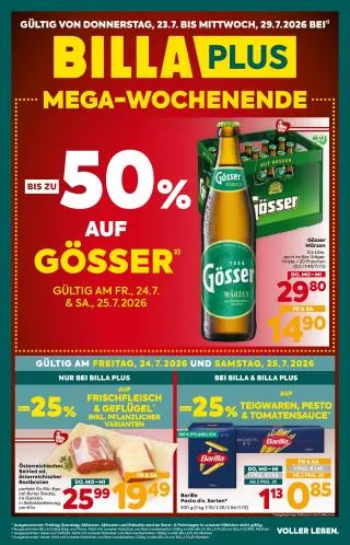 BILLA PLUS Flugblatt von 23. Juli bis 29. Juli 2026 - Flugblätt seite 1