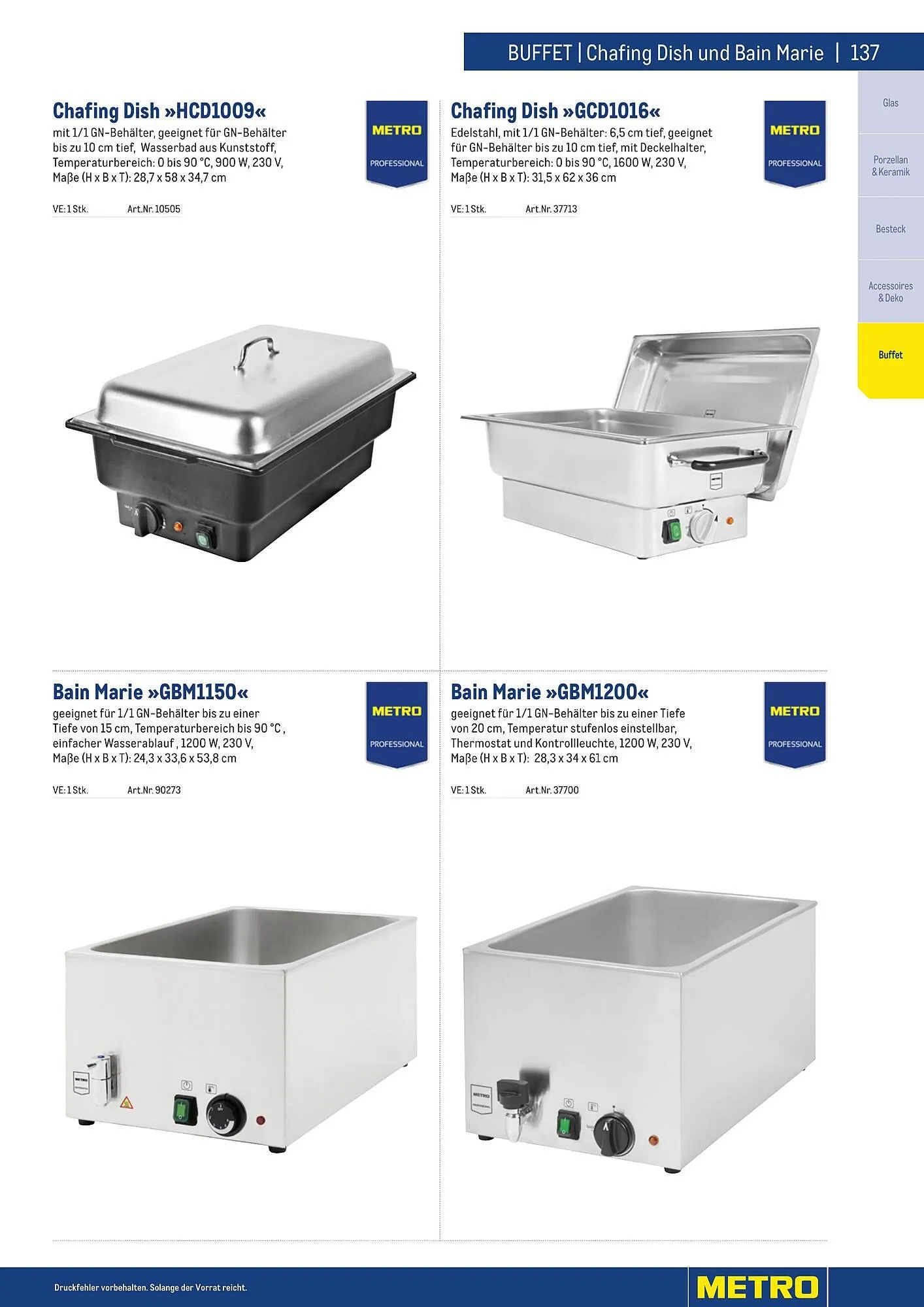 Metro Flugblatt von 25. März bis 31. Dezember 2026 - Flugblätt seite  137