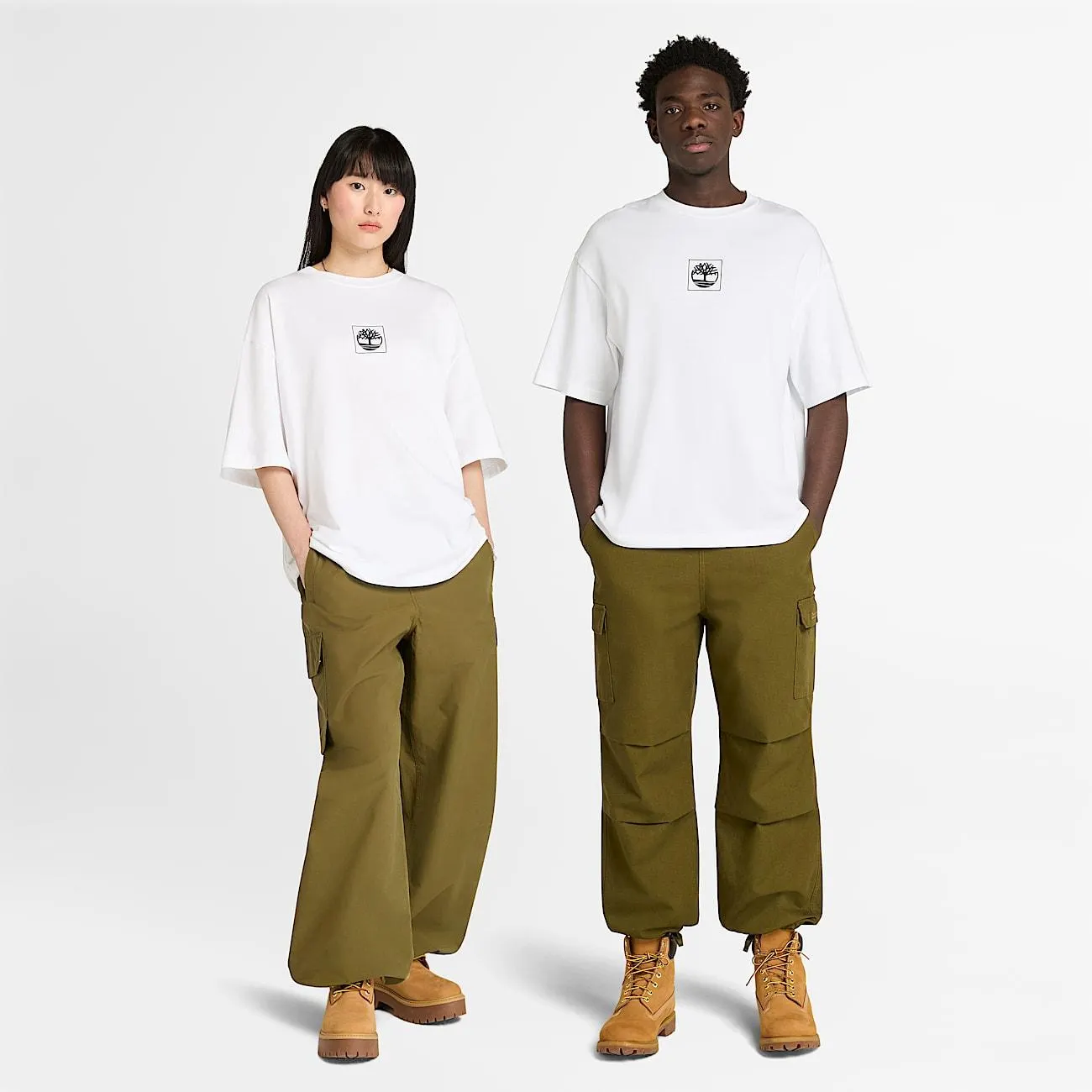 Building Blocks T-Shirt mit kurzen Ärmeln und Grafik in Weiß