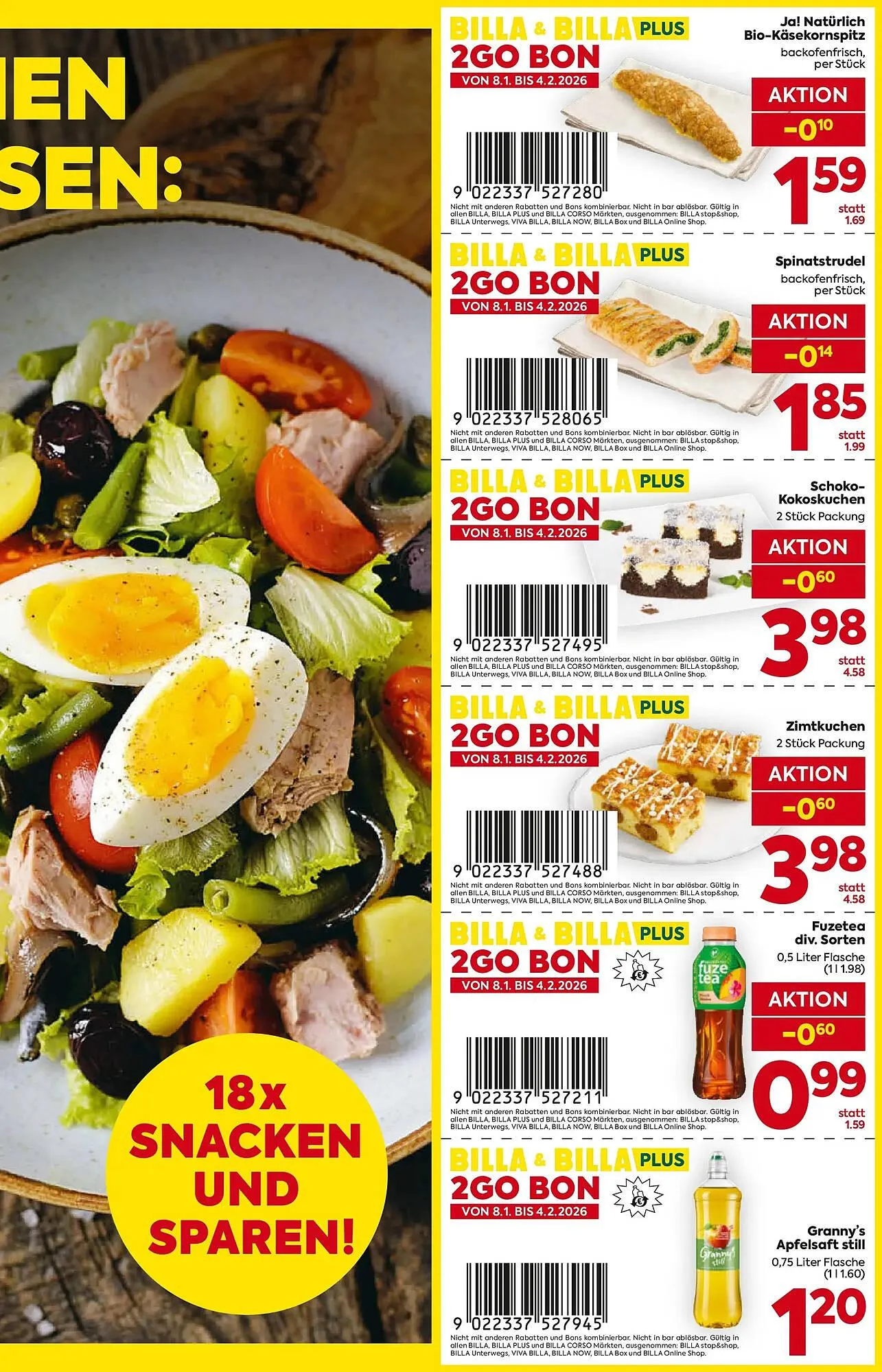 Billa Flugblatt von 8. Jänner bis 4. Februar 2026 - Flugblätt seite  3