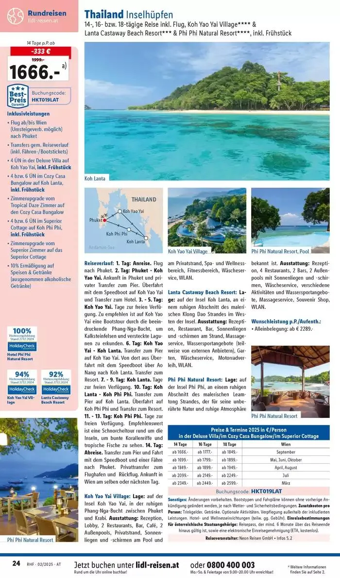 Aktuelle Reiseprospekte Hauptprospekt Februar von 29. Jänner bis 28. Februar 2025 - Flugblätt seite  24