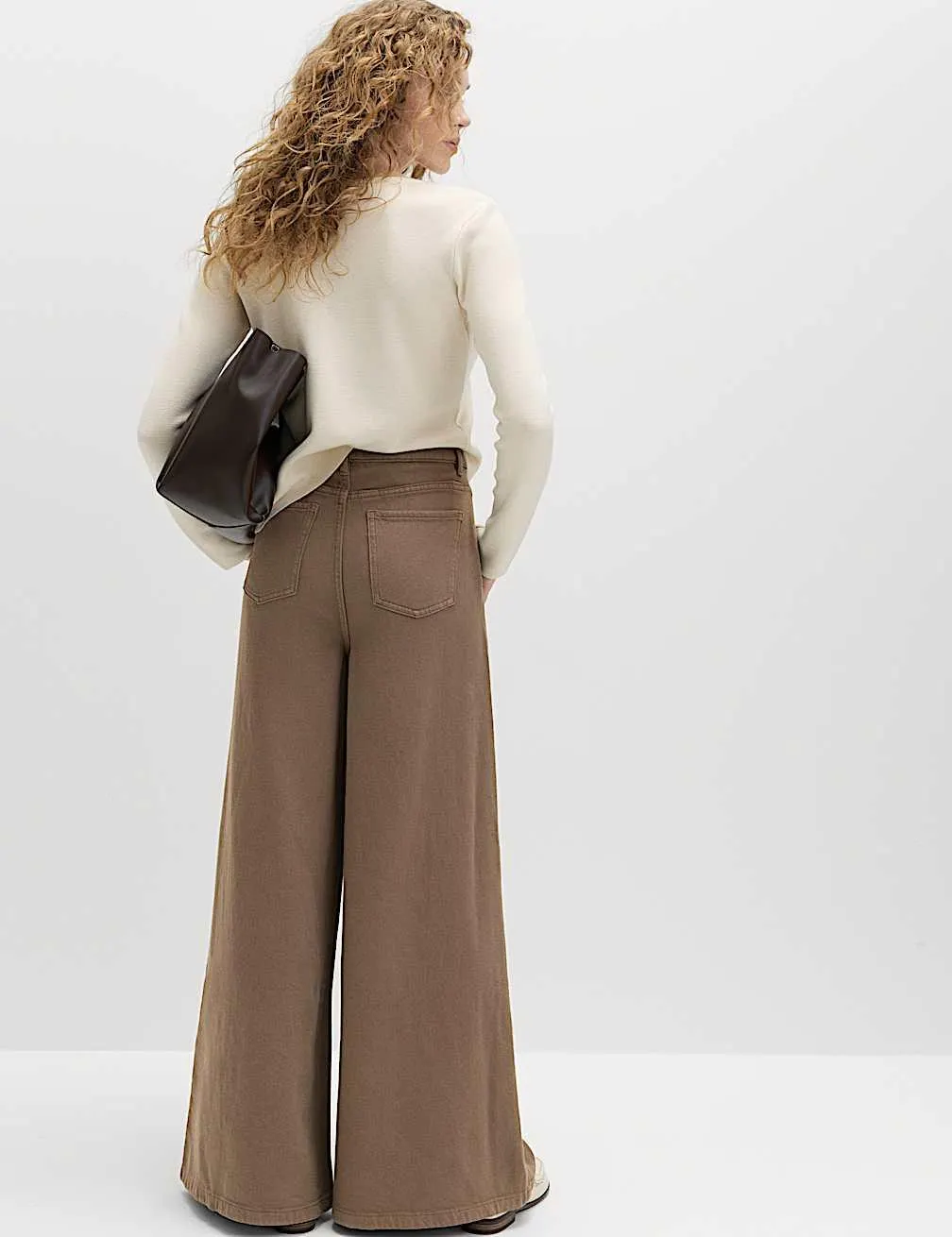 Palazzohose aus reiner Baumwolle